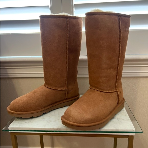 UGG Plush Lamb Fur Boots - Tan - Picture 8 of 16